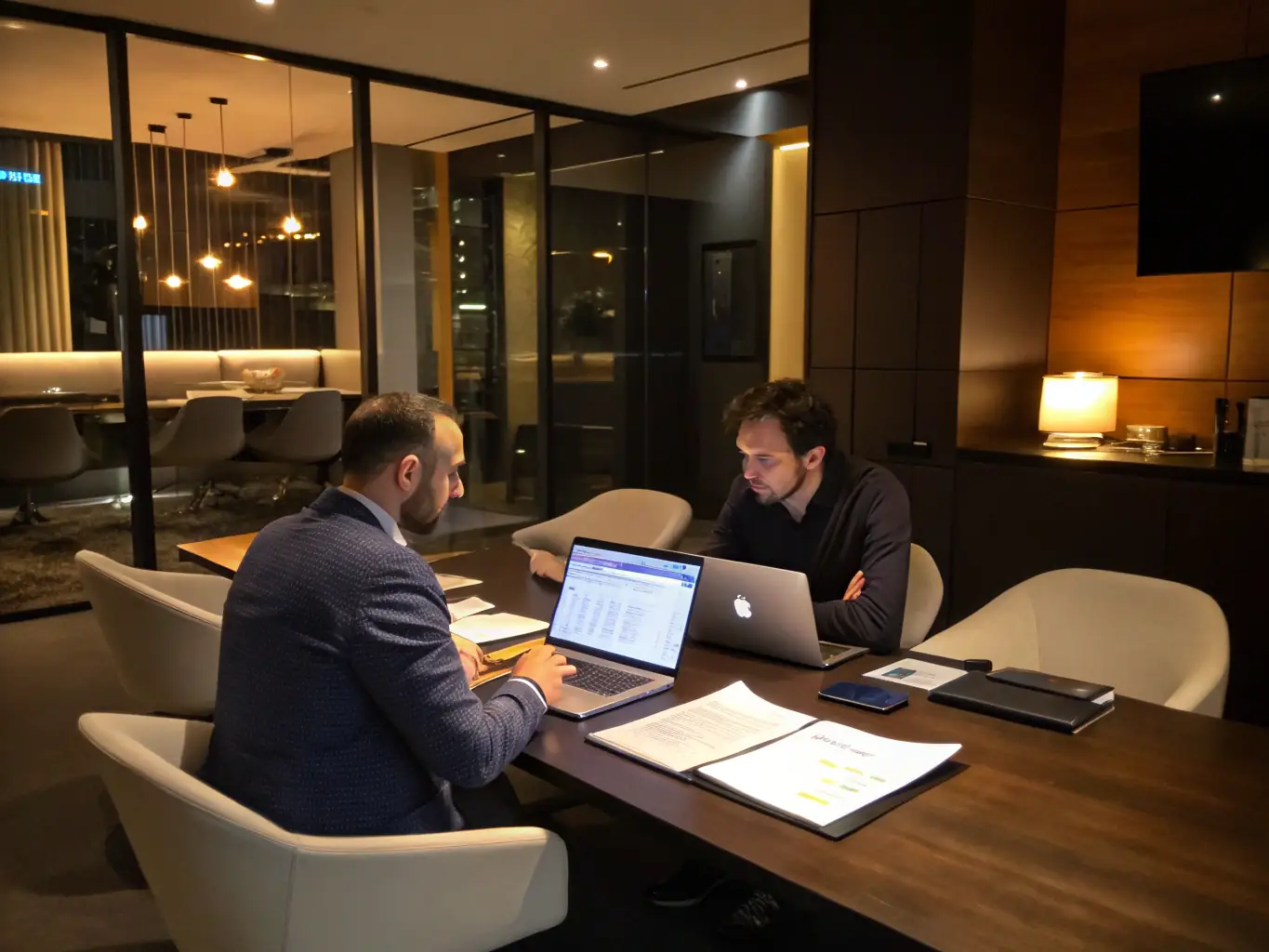 A professional consultant discussing strategies with a client over a laptop, symbolizing the personalized guidance provided through consulting services.
