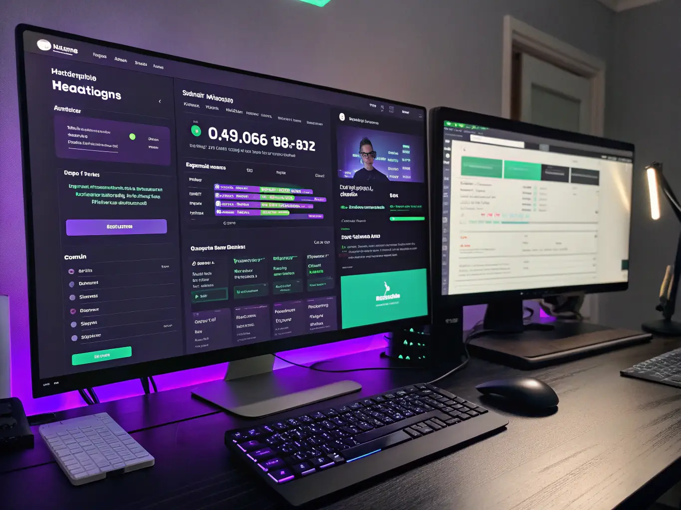 A visually appealing image representing A/B testing scenarios on a website landing page, showcasing the conversion rate optimization process included in the ScaleX Package.