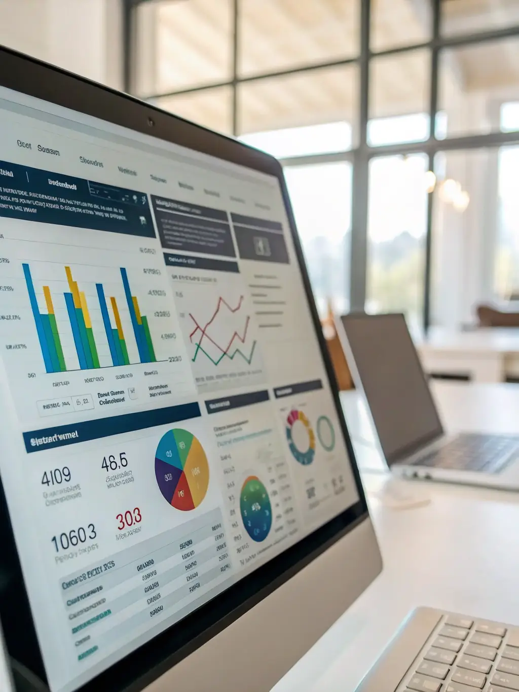 A dashboard view of Google Analytics, showcasing website traffic, user behavior, and conversion metrics, highlighting the importance of data-driven insights.