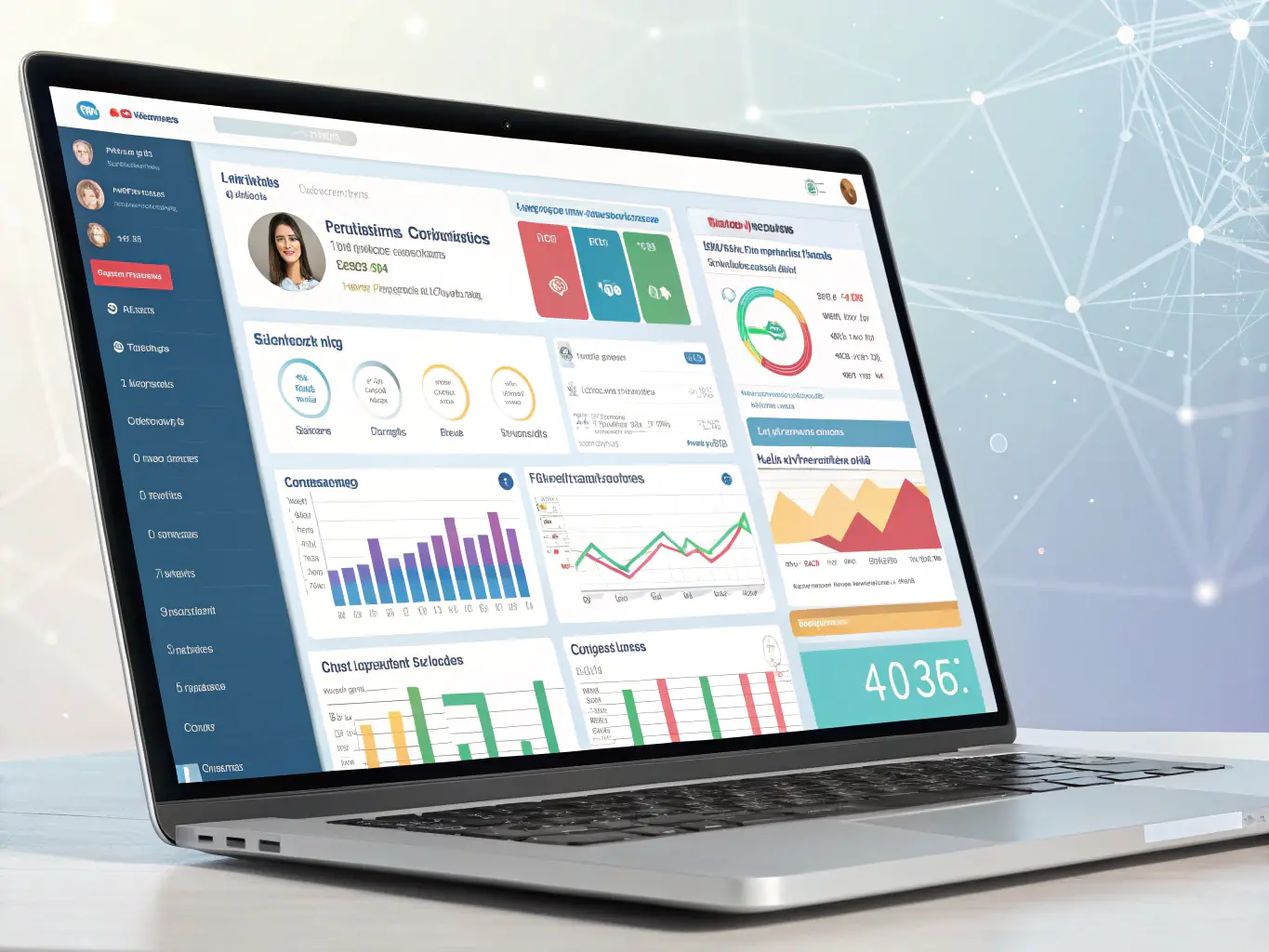 An image depicting a CRM interface with automated email and SMS sequences, demonstrating the AI-powered lead nurturing capabilities of the ScaleX Package.